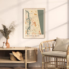 jacksonville beach, florida map poster - image 3