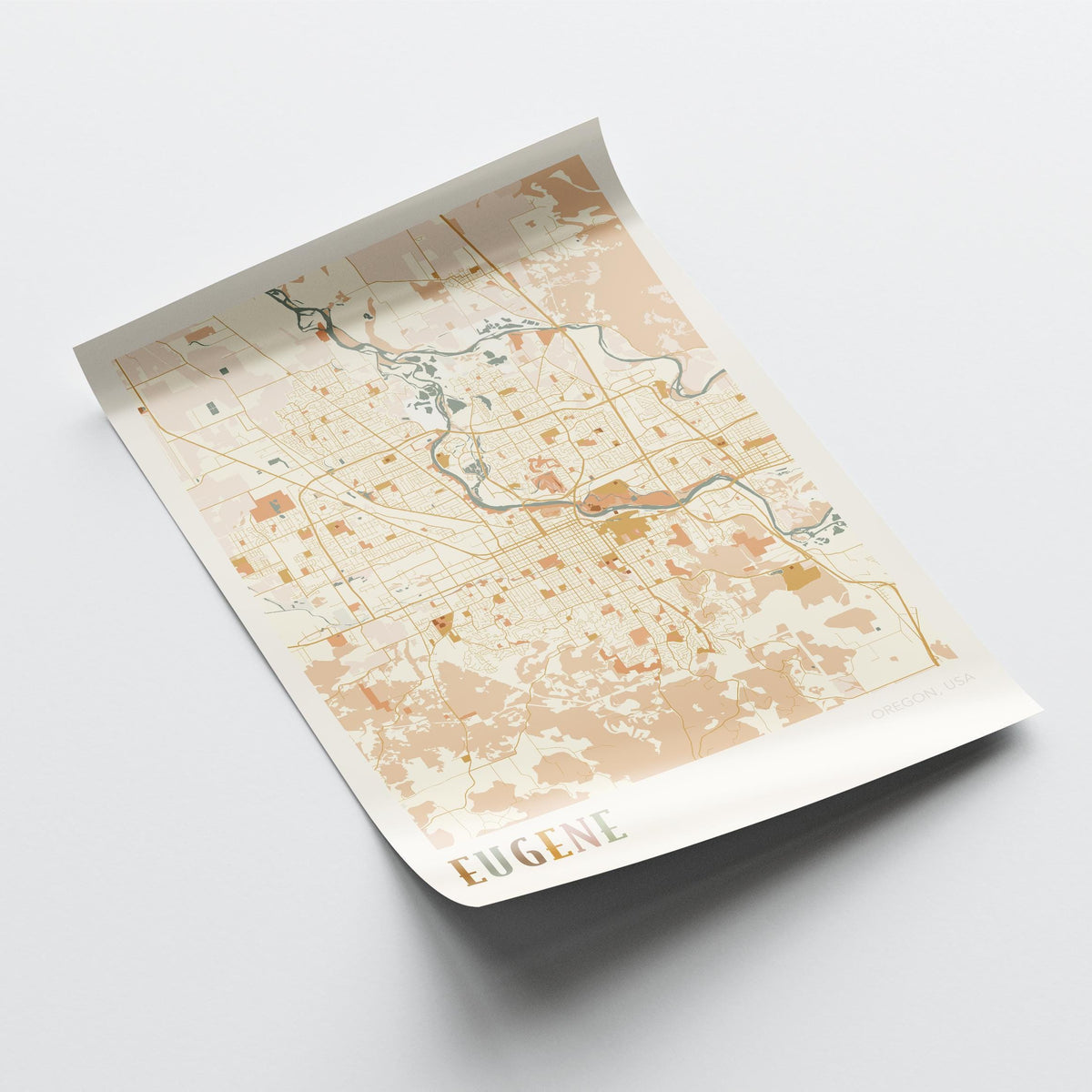 eugene, oregon map poster - image 4