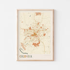 columbia, missouri map poster - image 1