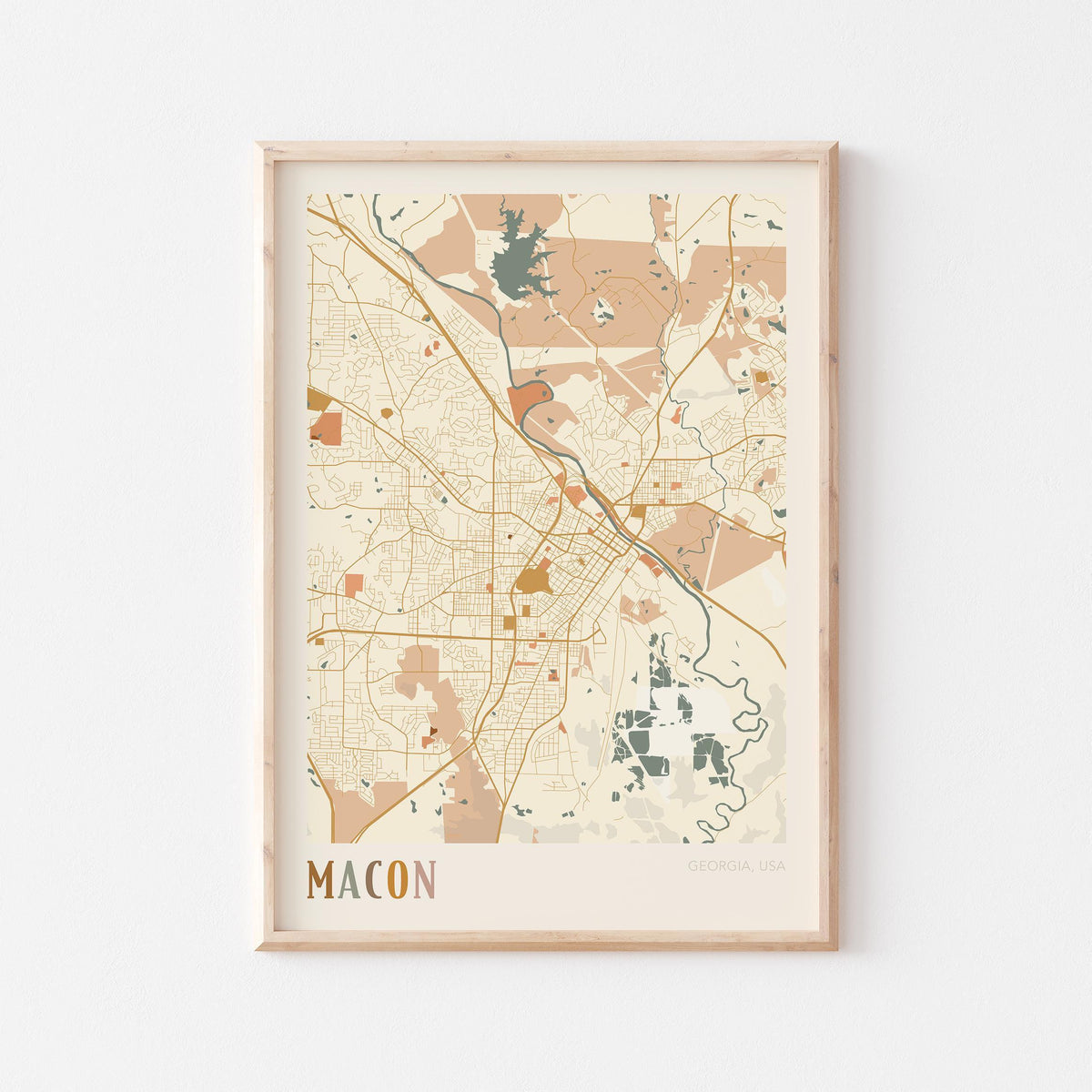 macon, georgia map poster - image 1