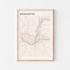 binghamton, new york map poster - image 1