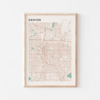 denver, colorado map poster - image 1