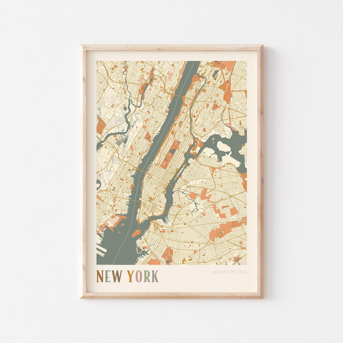 new york, new york map poster - image 1