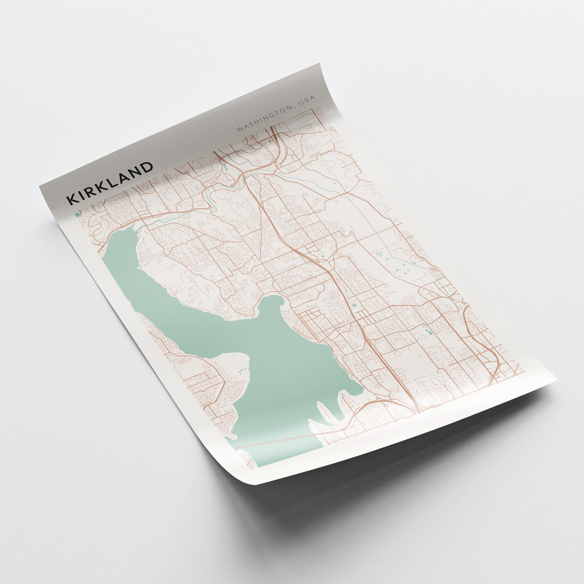 kirkland, washington map poster - image 4