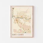 santa clarita, california map poster - image 1