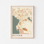 bellingham, washington map poster - image 1