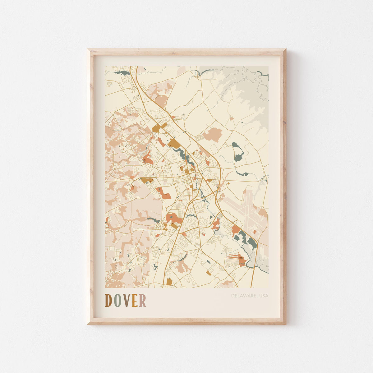 dover, delaware map poster - image 1