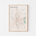 manchester, new hampshire map poster - image 1