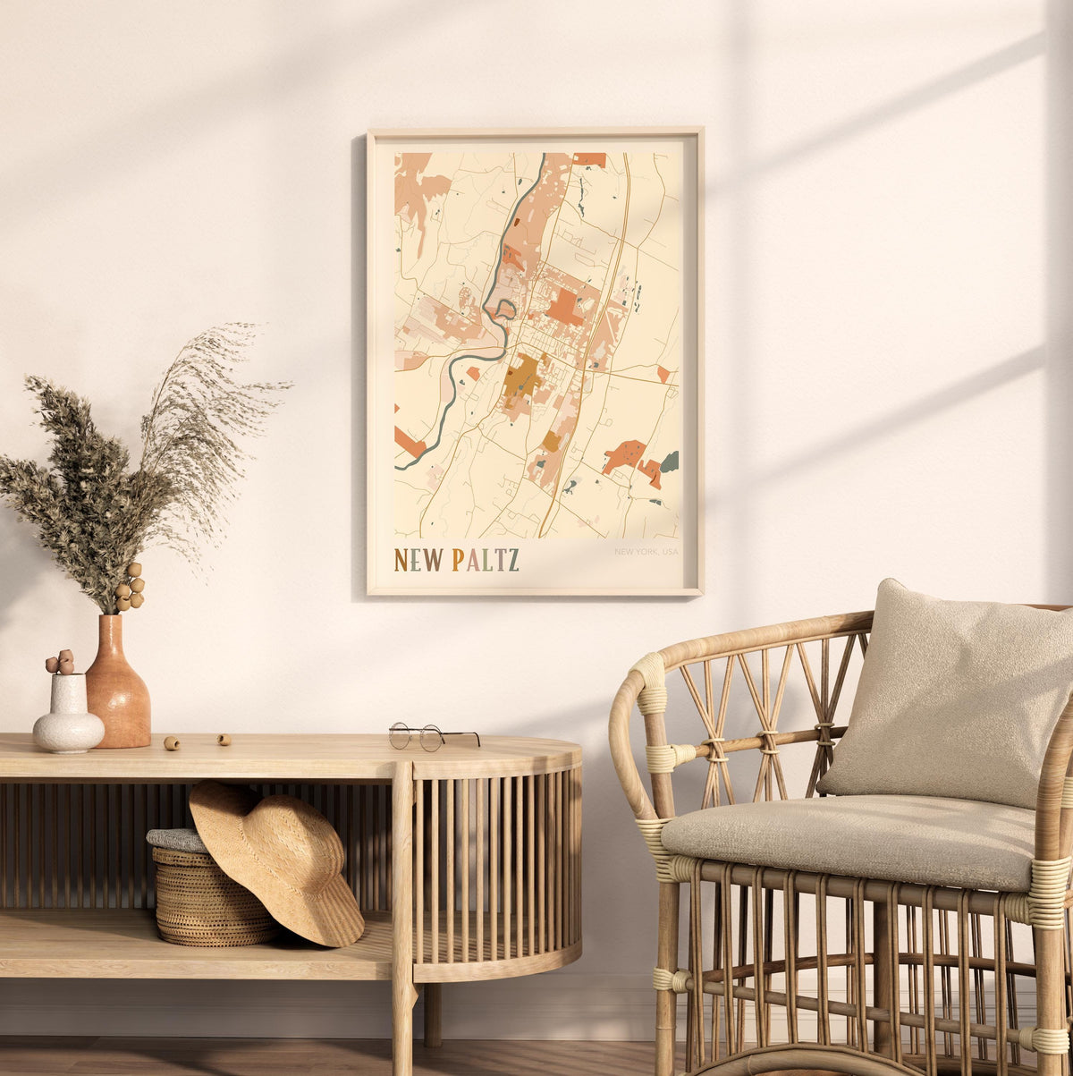 new paltz, new york map poster - image 3