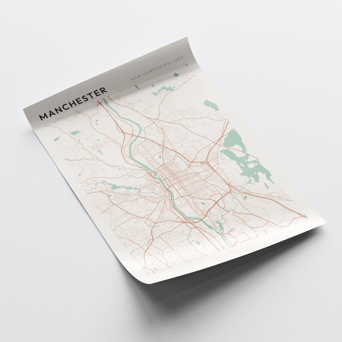 manchester, new hampshire map poster - image 4