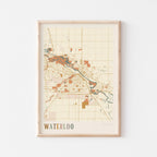 waterloo, iowa map poster - image 1