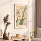 jersey city, new jersey map poster - image 2
