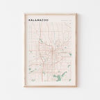 kalamazoo, michigan map poster - image 1