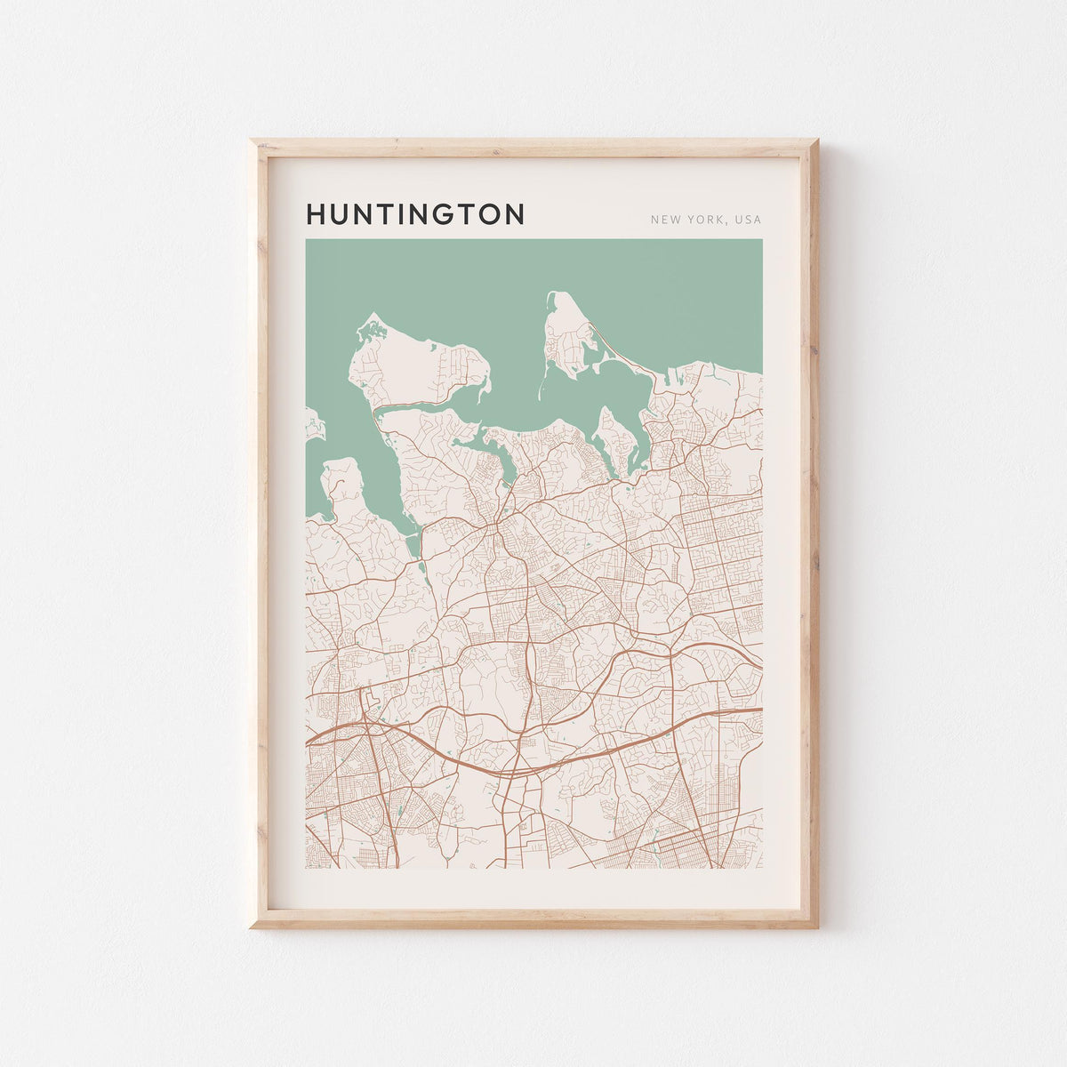 huntington, new york map poster - image 1