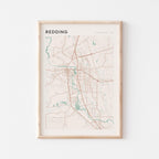 redding, california map poster - image 1