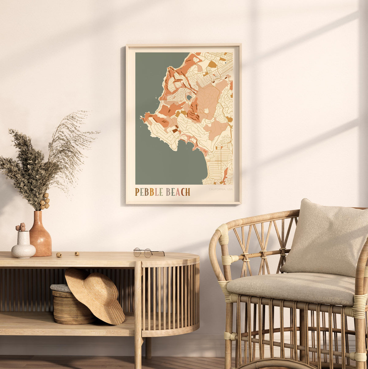 pebble beach, california map poster - image 3