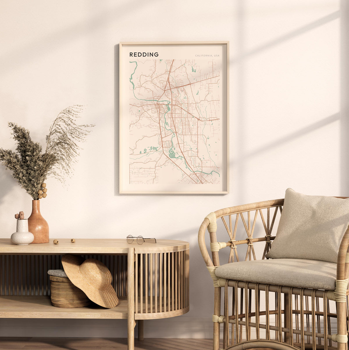 redding, california map poster - image 4