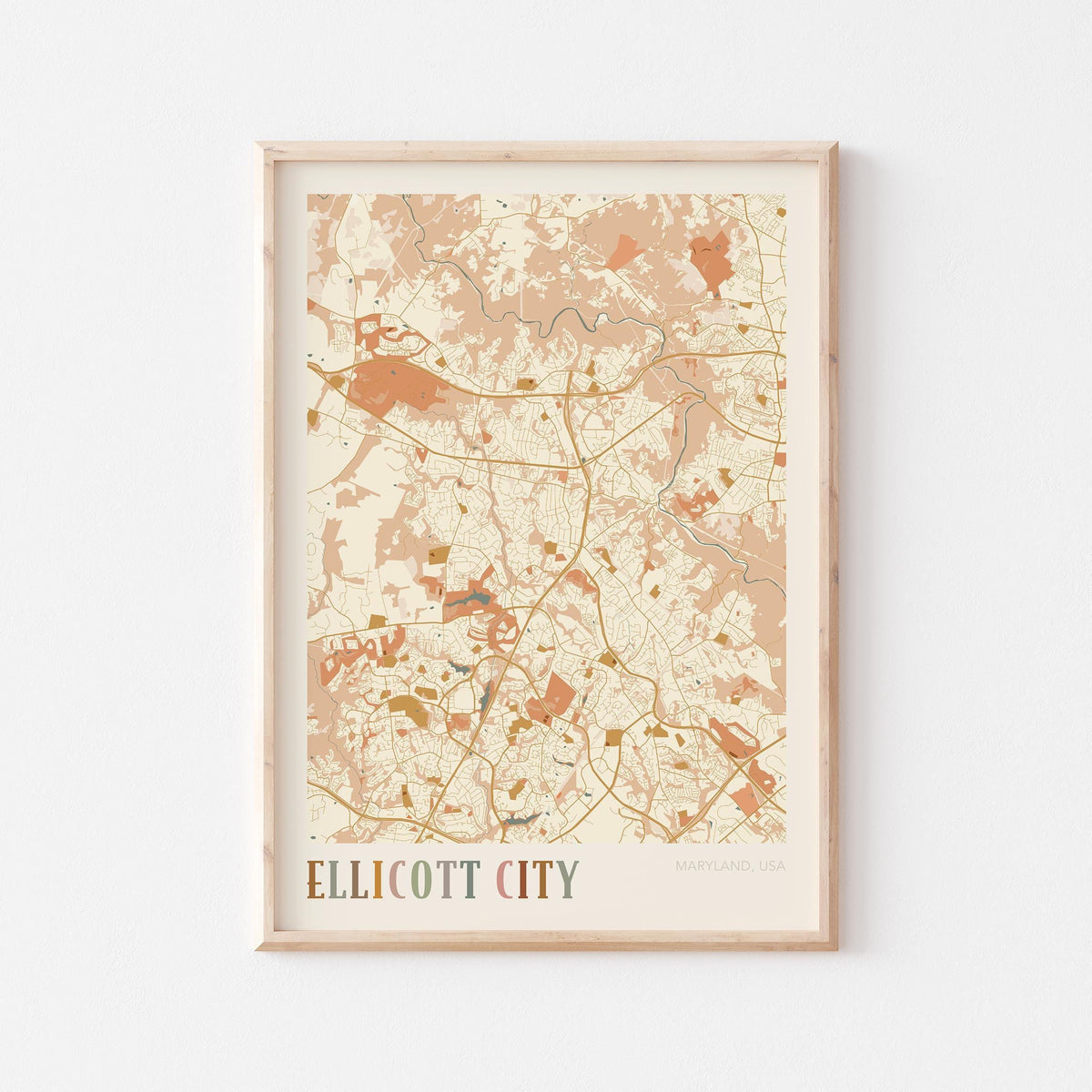 ellicott city, maryland map poster - image 1