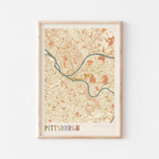 pittsburgh, pennsylvania map poster - image 1