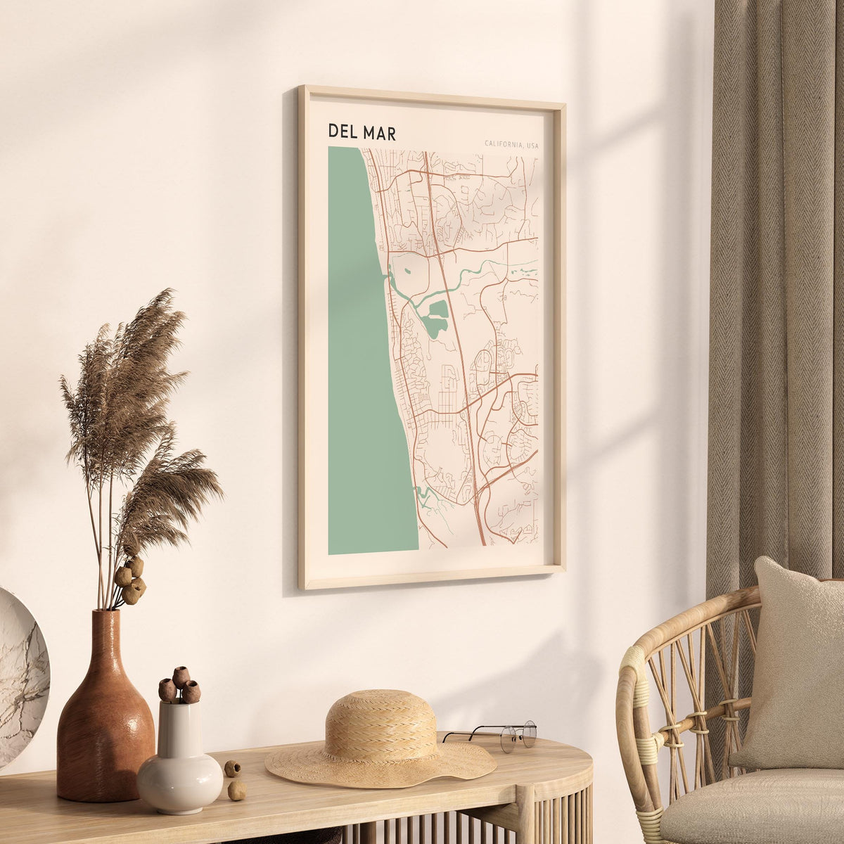 del mar, california map poster - image 2