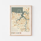 portsmouth, virginia map poster - image 1