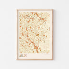 allen, texas map poster - image 1
