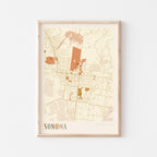 sonoma, california map poster - image 1