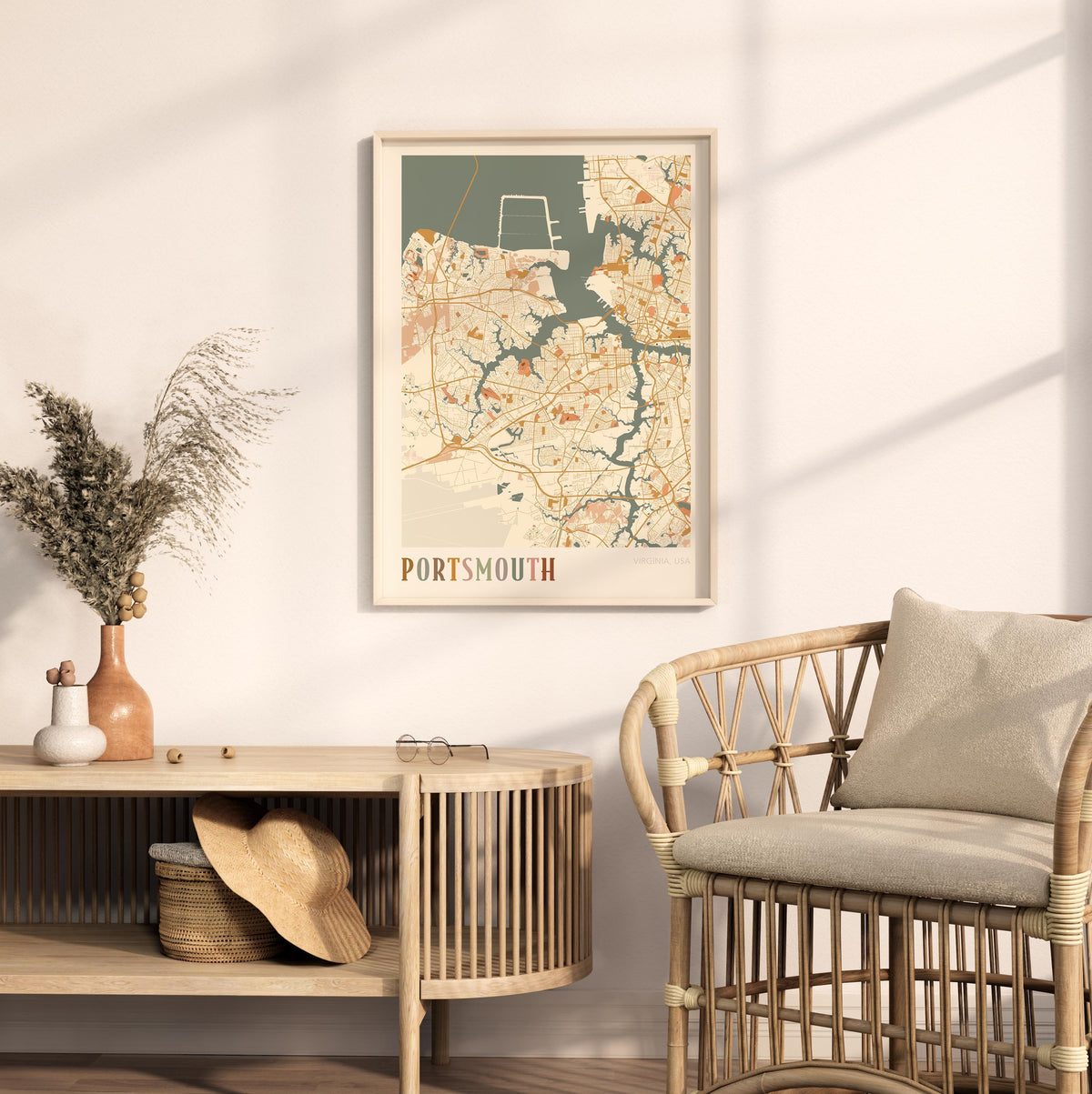 portsmouth, virginia map poster - image 3