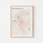oklahoma city, oklahoma map poster - image 1
