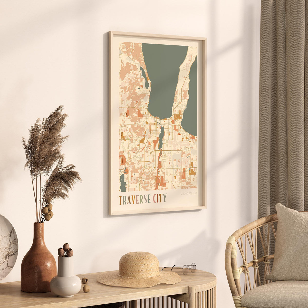 traverse city, michigan map poster - image 2