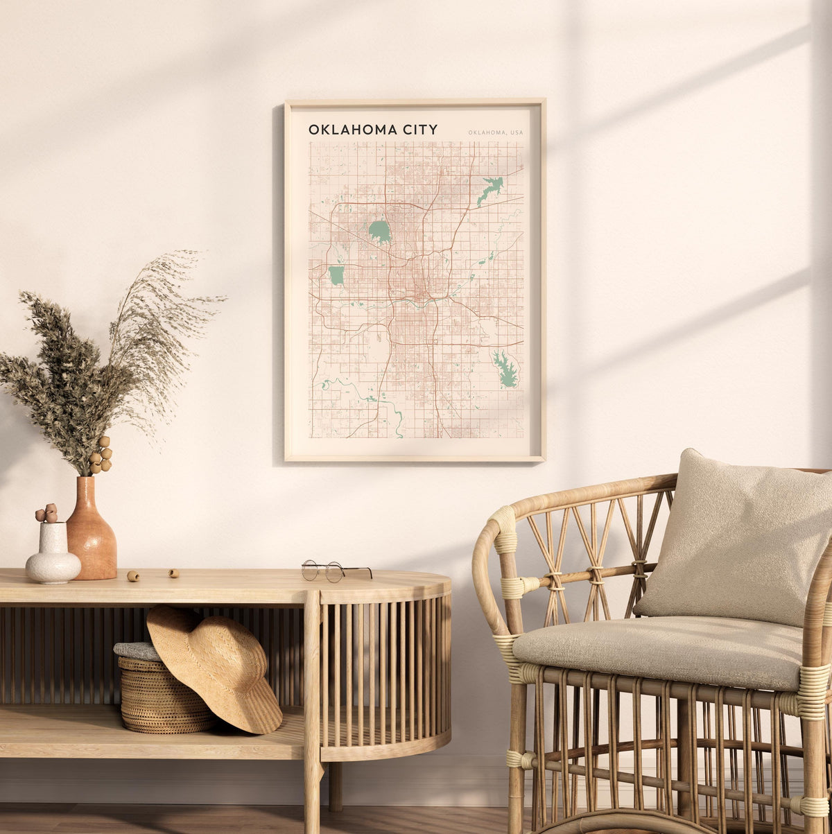 oklahoma city, oklahoma map poster - image 3
