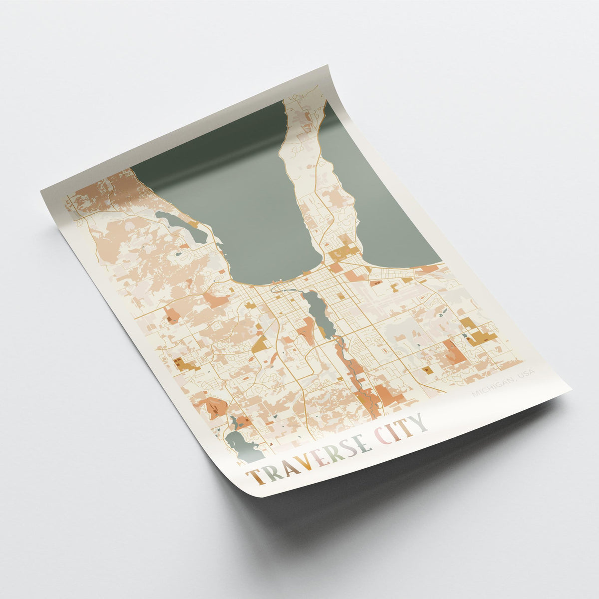traverse city, michigan map poster - image 4