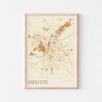 lafayette, indiana map poster - image 1