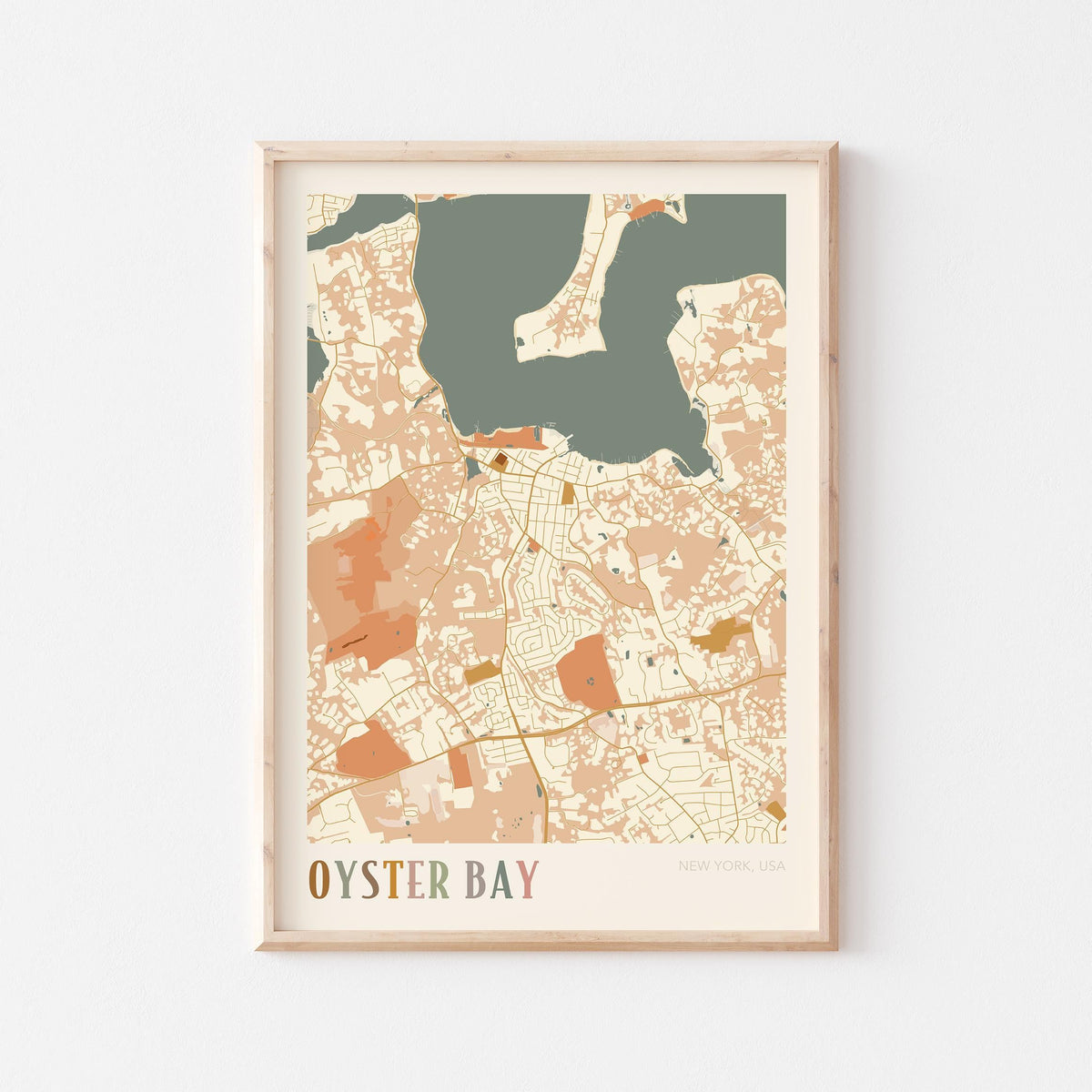oyster bay, new york map poster - image 1