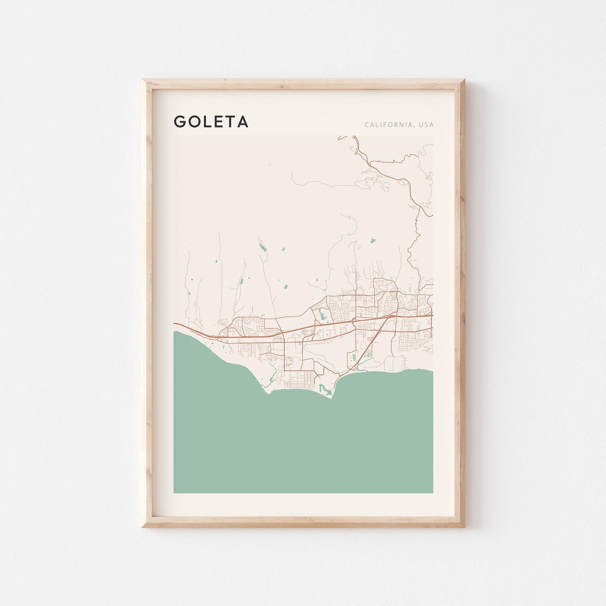 goleta, california map poster - image 1