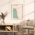 half moon bay, california map poster - image 3