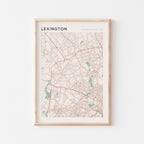 lexington, massachusetts map poster - image 1