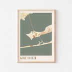 gulf breeze, florida map poster - image 1
