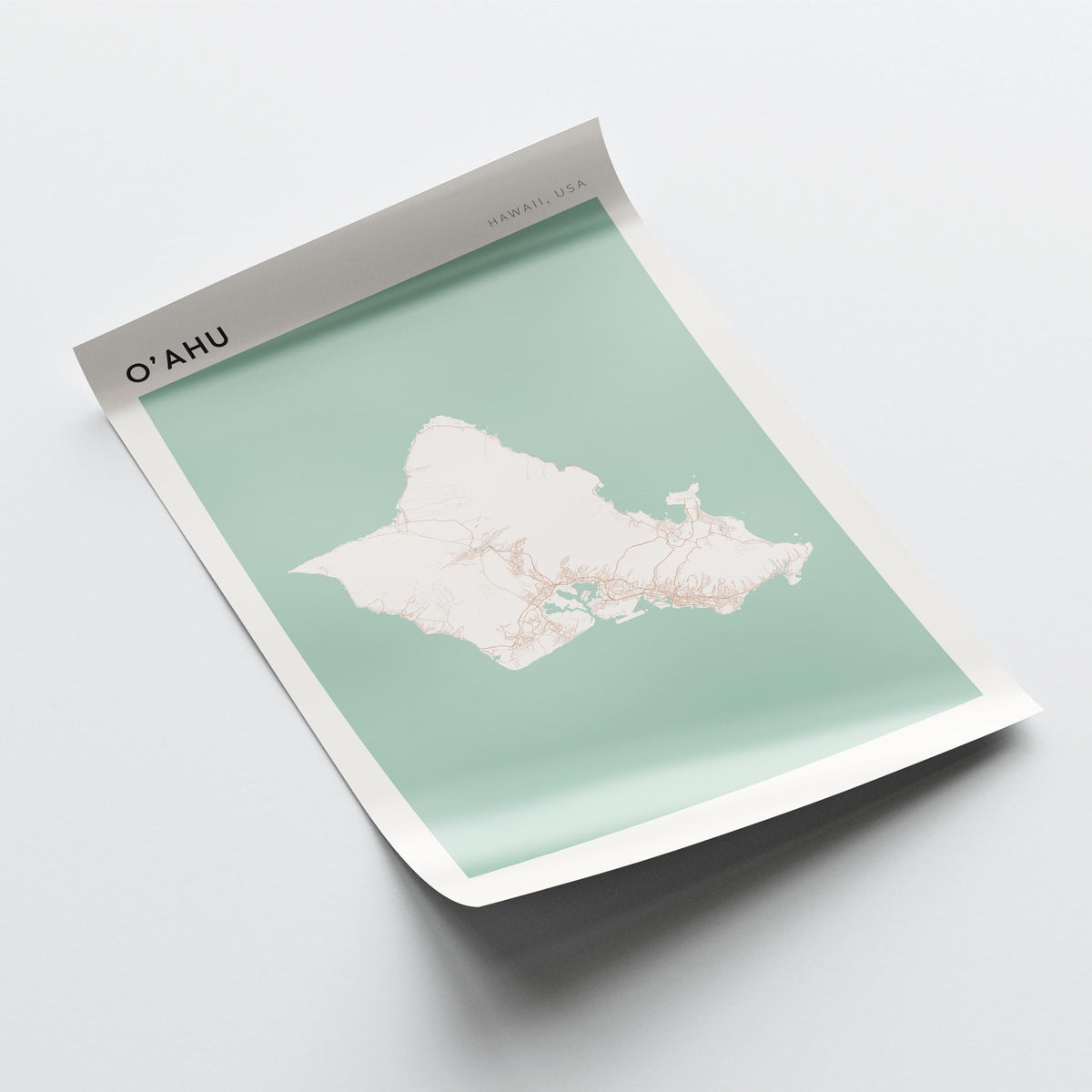 oahu, hawaii map poster - image 4