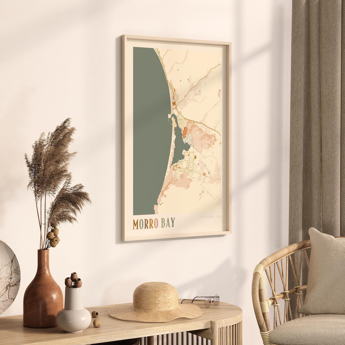 morro bay, california map poster - image 2