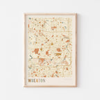 wheaton, illinois map poster - image 1