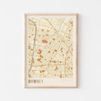 downey, california map poster - image 1