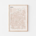 mesa, arizona map poster - image 1