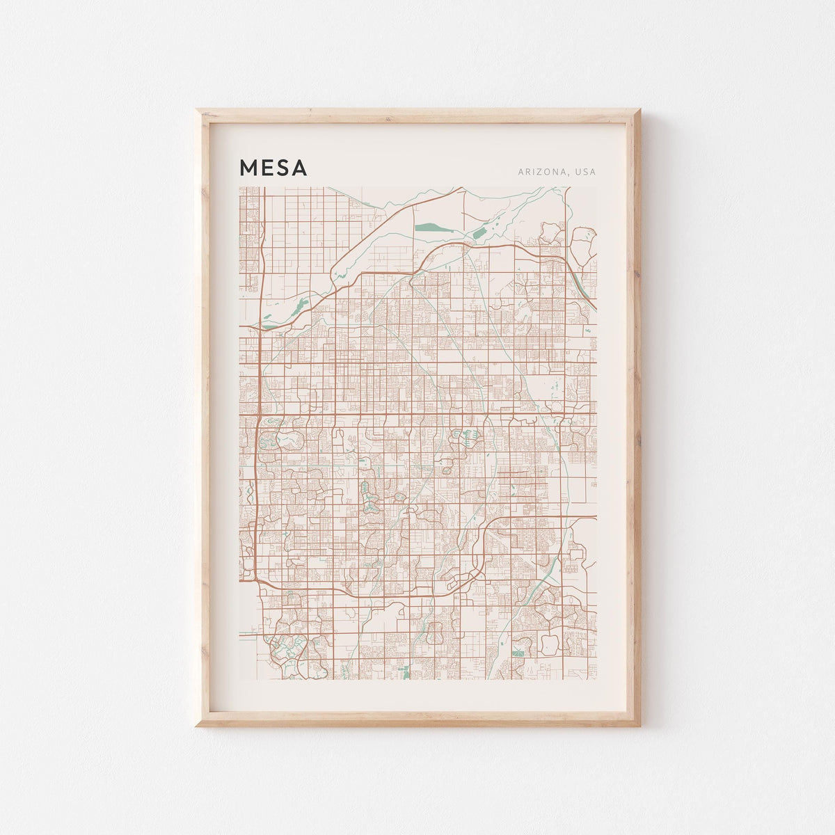 mesa, arizona map poster - image 1
