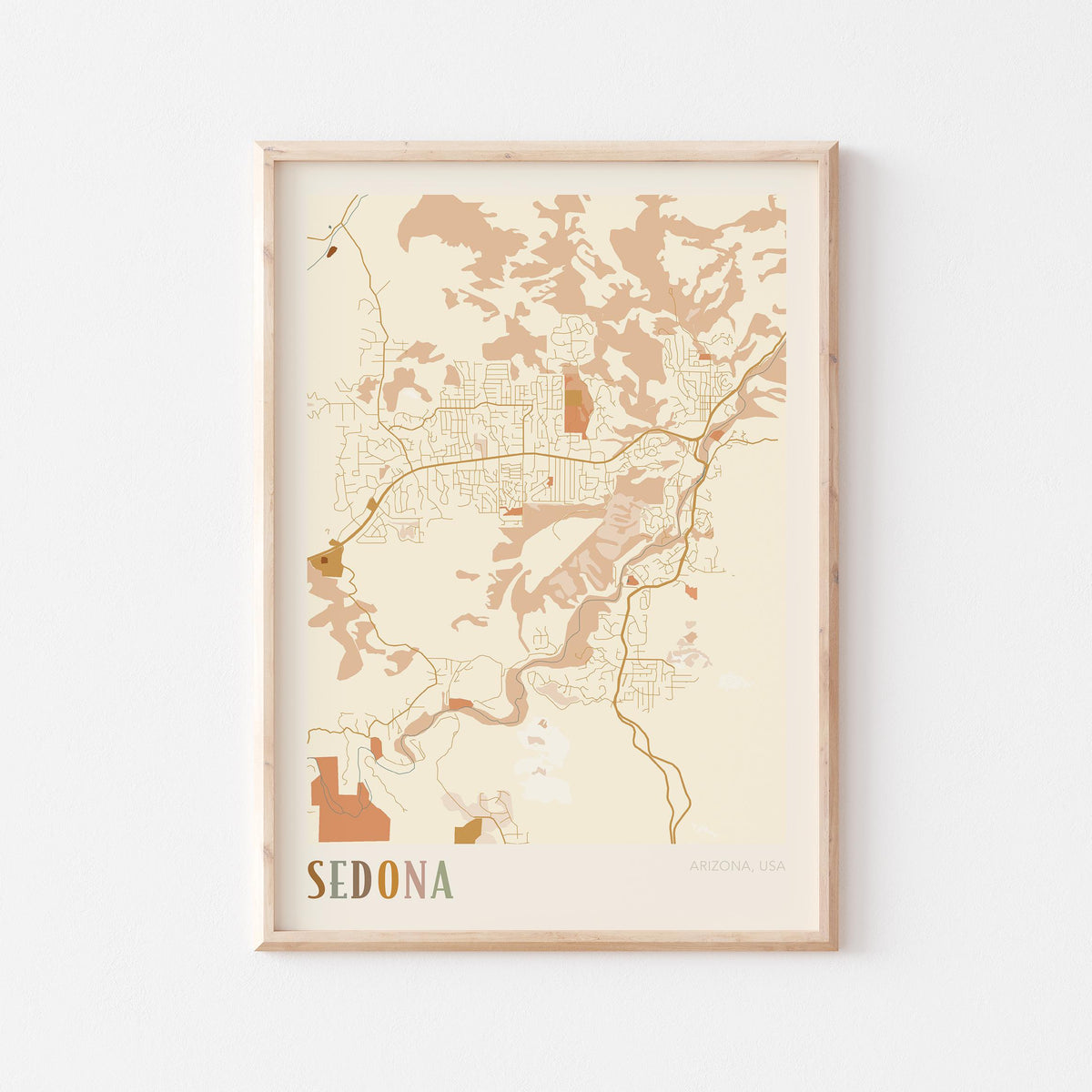 sedona, arizona map poster - image 1