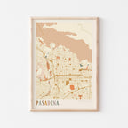pasadena, california map poster - image 1