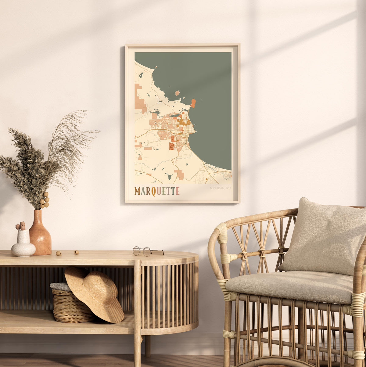 marquette, michigan map poster - image 3