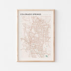 colorado springs, colorado map poster - image 1