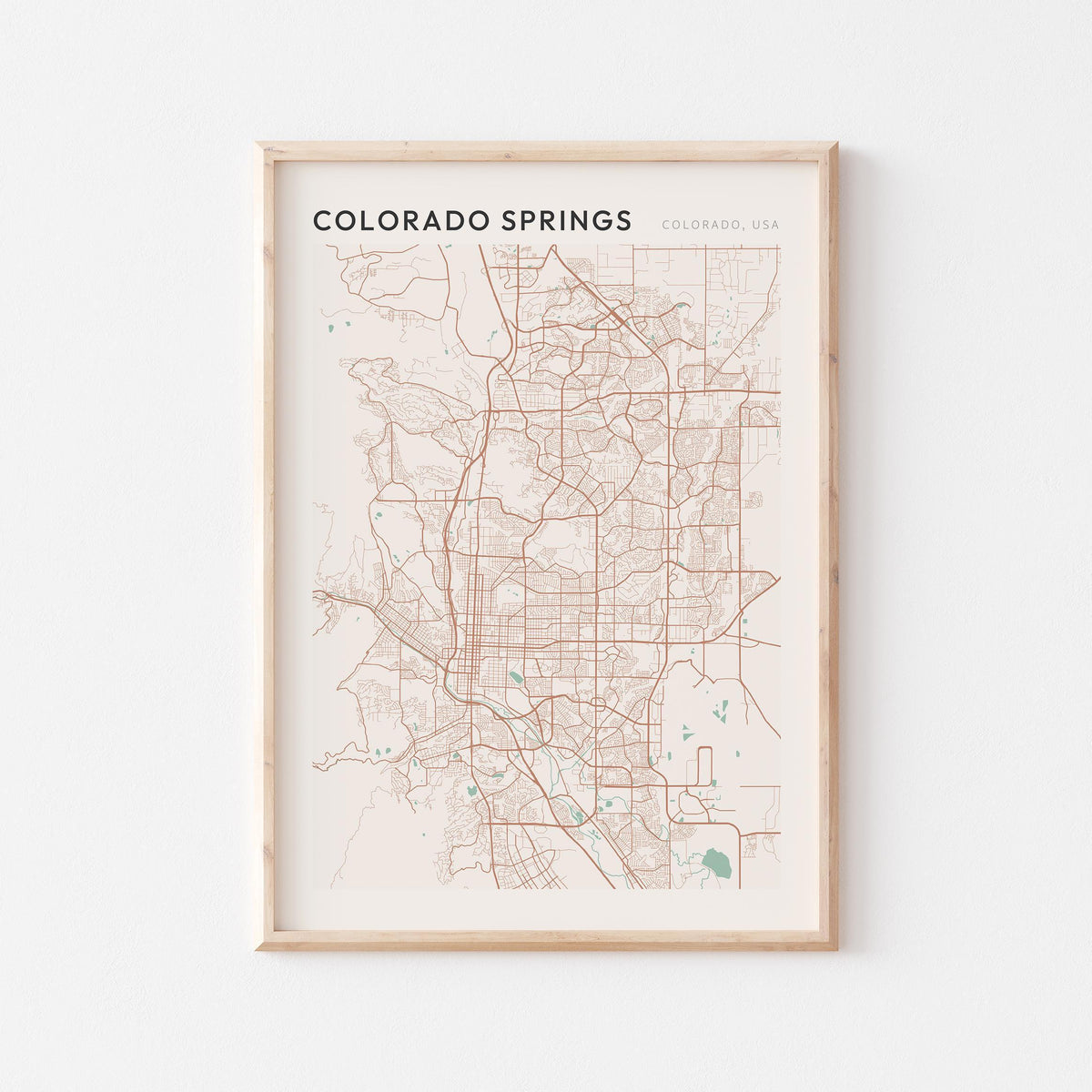 colorado springs, colorado map poster - image 1