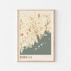 norwalk, connecticut map poster - image 1